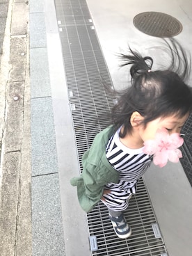 kuru＊ruさん（キッズ・80cm）の春コーディネート