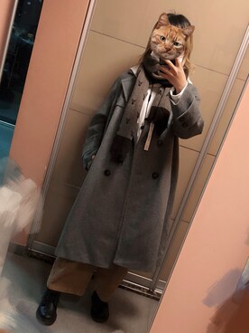 「SCALPERS（スカルパース）のアイテム」を使った、Kamirin狼影さん（レディース・160cm）の冬コーディネート