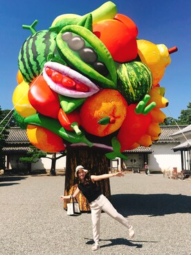 「Ray BEAMS（レイビームス）のRay BEAMS / 中折れ HAT（ハット）」を使った、nnaiseさん（レディース・161cm）の夏コーディネート