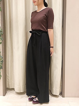 「アイテム（シューズ、パープル系）」を使った、JELLYBEANSさん（レディース・155cm）の秋コーディネート