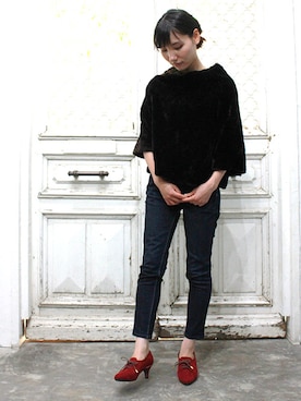 「JELLY BEANS」｜「アイテム（ブーティ）」を使った、JELLYBEANSさん（レディース・159cm）の秋コーディネート