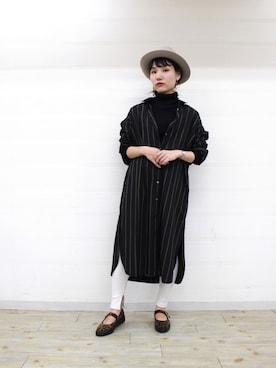 「アイテム（レギンス/スパッツ、ホワイト系）」を使った、JELLYBEANSさん（レディース・155cm）の秋コーディネート