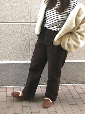 「アイテム（モカシン/デッキシューズ、ピンク系）」を使った、JELLYBEANSさん（レディース・156cm）の秋コーディネート