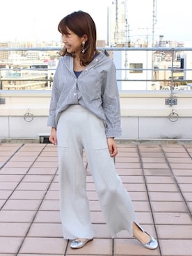 「アイテム（バレエシューズ、シルバー系）」を使った、JELLYBEANSさん（レディース・155cm）の春コーディネート