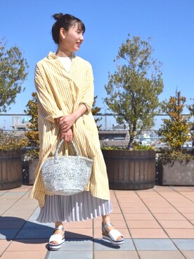 「JELLY BEANS（ジェリービーンズ）のアイテム（サンダル）」を使った、JELLYBEANSさん（レディース・155cm）の春コーディネート