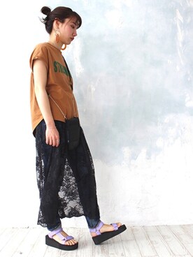 「JELLY BEANS（ジェリービーンズ）のアイテム」を使った、JELLYBEANSさん（レディース・158cm）の春コーディネート