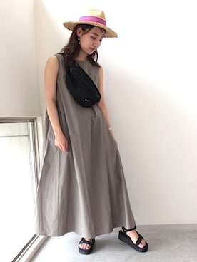 「URBAN RESEARCH（アーバンリサーチ）のアイテム（ワンピース/ドレス）」を使った、JELLYBEANSさん（レディース・157cm）の夏コーディネート