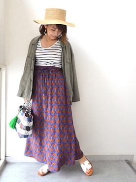 「FRAMeWORK（フレームワーク）のアイテム（スカート）」を使った、JELLYBEANSさん（レディース・158cm）の春コーディネート