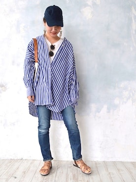 「YANUK（ヤヌーク）のアイテム」を使った、JELLYBEANSさん（レディース・158cm）の春コーディネート