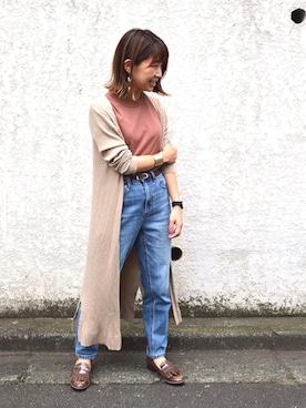 「ロングカーディガン」｜JELLYBEANSさん（レディース・152cm）の秋コーディネート
