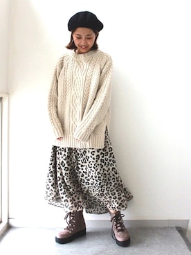 「FRAMeWORK（フレームワーク）のアイテム（スカート）」を使った、JELLYBEANSさん（レディース・153cm）の秋コーディネート