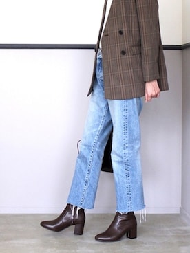 「ハイウエストデニム」｜JELLYBEANSさん（レディース・162cm）の秋コーディネート