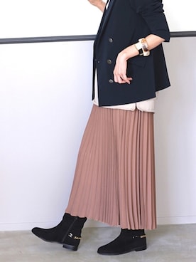 「BEAUTY&YOUTH UNITED ARROWS（ビューティーアンドユースユナイテッドアローズ）のアイテム（テーラードジャケット）」を使った、JELLYBEANSさん（レディース・158cm）の秋コーディネート