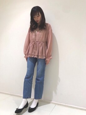 「JELLY BEANS（ジェリービーンズ）のアイテム（バレエシューズ）」を使った、JELLYBEANSさん（レディース・158cm）の春コーディネート