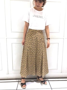 「アイテム（サンダル、グリーン系）」を使った、JELLYBEANSさん（レディース・158cm）の夏コーディネート