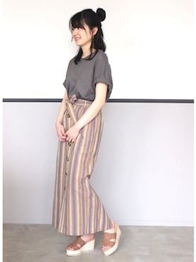 「厚底」｜JELLYBEANSさん（レディース・158cm）の夏コーディネート