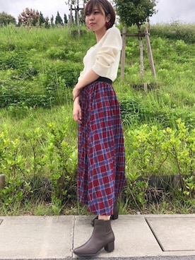 「チェック柄に恋してる」｜JELLYBEANSさん（レディース・158cm）の秋コーディネート