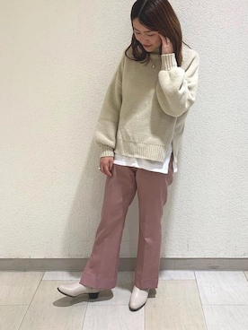 「JELLY BEANS（ジェリービーンズ）のサイドゴアショートブーツ(214-119)JELLY BEANS(ジェリービーンズ)（ブーツ）」を使った、JELLYBEANSさん（レディース・158cm）の冬コーディネート