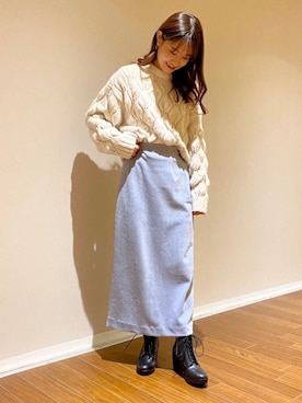 「くすみカラー」｜JELLYBEANSさん（レディース・158cm）の冬コーディネート