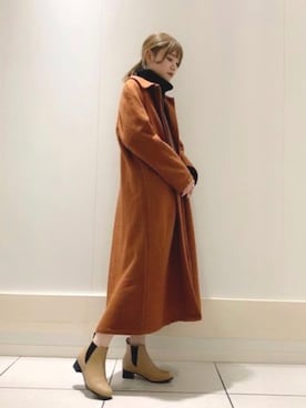 「JELLY BEANS（ジェリービーンズ）のサイドゴアショートブーツ(214-119)JELLY BEANS(ジェリービーンズ)（ブーツ）」を使った、JELLYBEANSさん（レディース・162cm）の冬コーディネート