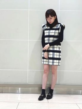 「アイテム（レインシューズ）」を使った、JELLYBEANSさん（レディース・162cm）の冬コーディネート