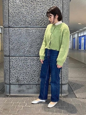 「アイテム（バレエシューズ、シルバー系）」を使った、JELLYBEANSさん（レディース・158cm）の冬コーディネート