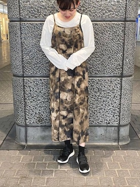 「厚底スニーカー」｜JELLYBEANSさん（レディース・158cm）の冬コーディネート