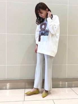 「アイテム（パンプス、イエロー系）」を使った、JELLYBEANSさん（レディース・158cm）の春コーディネート