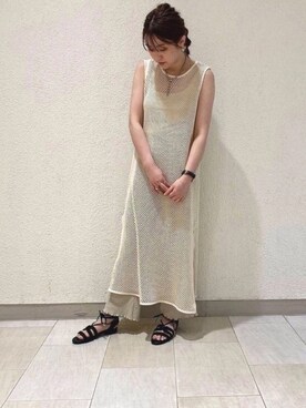 「透かし編みニット」｜JELLYBEANSさん（レディース・158cm）の春コーディネート