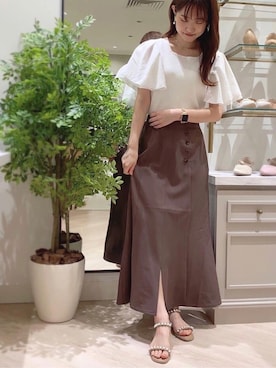 「フリルトップス」｜JELLYBEANSさん（レディース・158cm）の夏コーディネート