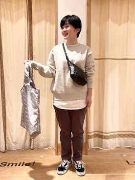 「アイテム（エコバッグ/サブバッグ、グレー系）」を使った、coenのださん（レディース・153cm）の冬コーディネート