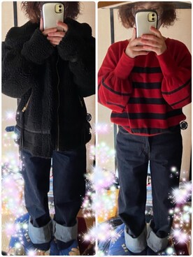 「RNA（アールエヌエー）のアイテム（ブルゾン）」を使った、asukaさん（レディース・145cm）の冬コーディネート