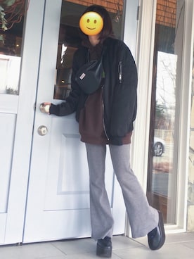 「Faith（-）のアイテム（パンツ）」を使った、mdCChnさん（レディース・155cm・20代）の冬コーディネート