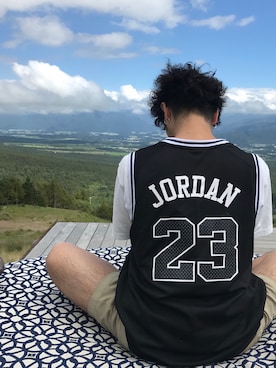 Jordanのタンクトップを使った人気ファッションコーディネート（身長
