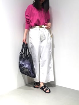 「MASTER&Co（マスターアンドコー）のアイテム（パンツ）」を使った、renapinmaruさん（レディース・162cm）の春コーディネート