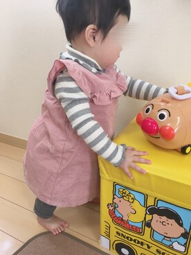 「9ヶ月」｜「アイテム（ワンピース/ドレス）」を使った、oto♪さん（キッズ・70cm）の秋コーディネート