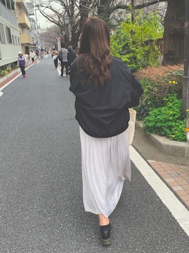 「one way（ワンウェイ）のアイテム（MA-1）」を使った、유 키さん（レディース・164cm）の夏コーディネート