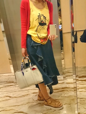 「SEE BY CHLOE（シーバイクロエ）のアイテム（Tシャツ/カットソー）」を使った、RMiiiさん（レディース・161cm）の冬コーディネート