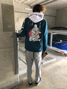 「RIPNDIP（リップンディップ）のアイテム（ジャケット/アウター）」を使った、kakeru hattoriさん（メンズ・181cm）の冬コーディネート