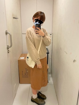 「oversize」｜「アイテム（スウェット）」を使った、feitotoさん（レディース・163cm）の冬コーディネート