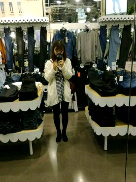 「cache cache（カシュ カシュ）のアイテム（ワンピース/ドレス）」を使った、胡酥心さん（レディース・165cm）の冬コーディネート