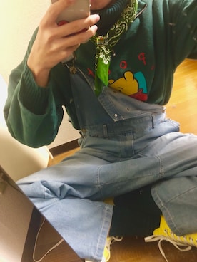 「８(eight)（エイト）のアイテム（オールインワン・サロペット）」を使った、LEOさん（メンズ・182cm）の秋コーディネート