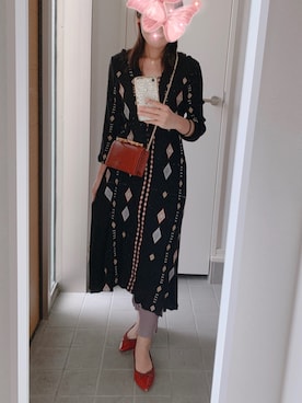 「Bab Bou Jeloud（バブブージュルード）のアイテム（ワンピース）」を使った、miumiumi21さん（レディース・161cm）の春コーディネート