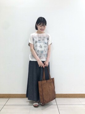 「BEARDSLEY」｜「アイテム（その他）」を使った、SUEOKAさん（レディース・154cm）の春コーディネート