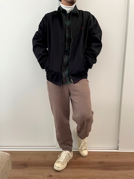 「アイテム（ブルゾン）」を使った、ゲスの極みリョウさん（メンズ・170cm・30代）の冬コーディネート