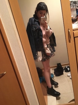 「GU（ジーユー）の（GU）レースアップショートブーツＡ（WOMEN ⁄ シューズ）」を使った、YUI さん（レディース・156cm）の秋コーディネート