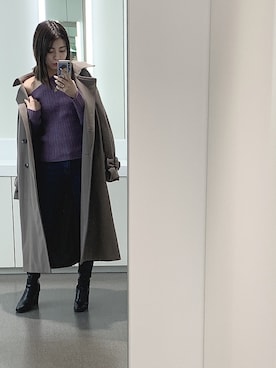 「HOTPING（ホッピン）のアイテム（ジャケット/アウター）」を使った、YUI さん（レディース・156cm）の冬コーディネート
