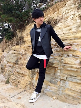 「THE TWELVE（ザ・トゥエルヴ）のアイテム」を使った、ゆうやさん（メンズ・167cm）の冬コーディネート