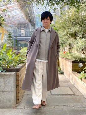しまむら シマムラ のチェスターコートを使ったメンズ人気ファッションコーディネート Wear