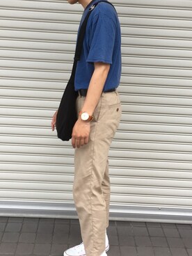 「シップス」｜「アイテム（アナログ腕時計）」を使った、りゅうやさん（メンズ・170cm）の夏コーディネート